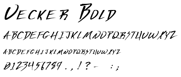 Vecker Bold font